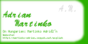 adrian martinko business card